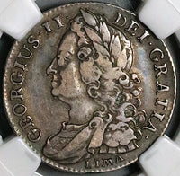 1745 NGC VF 25 George II Shilling Great Britain Spain Lima Treasure Silver Coin (24111601C)