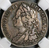 1745 NGC VF 25 George II Shilling Great Britain Spain Lima Treasure Silver Coin (24111601C)