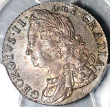 1747 PCGS AU 55 George II Shilling Great Britain Roses Colonial Silver Coin (25101202C)