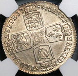 1758 NGC AU 55 George II Shilling Great Britain Silver Coin (24063001C)