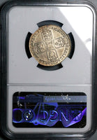 1758 NGC AU 55 George II Shilling Great Britain Silver Coin (24063001C)