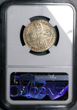 1758 NGC AU 55 George II Shilling Great Britain Silver Coin (24063001C)