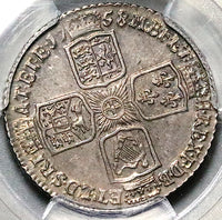 1758 PCGS AU 58 George II Shilling Great Britain England Colonial Silver Coin (24111101D)
