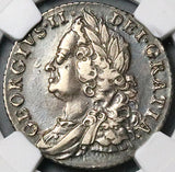 1758 NGC XF 40 George II Shilling Great Britain Sterling Silver Coin (24101103C)