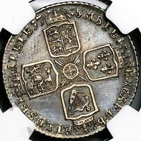 1758 NGC XF 40 George II Shilling Great Britain Sterling Silver Coin (24101103C)