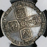 1758 NGC XF 40 George II Shilling Great Britain Sterling Silver Coin (24101103C)