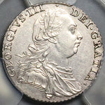 1787 PCGS AU 58 George III Shilling No Hearts Great Britain Silver Coin (24090602C)