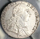 1787 PCGS AU 58 George III Shilling No Hearts Great Britain Silver Coin (24090602C)