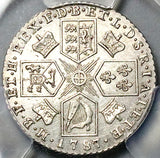 1787 PCGS AU 58 George III Shilling No Hearts Great Britain Silver Coin (24090602C)