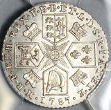 1787 PCGS AU 58 George III Shilling No Hearts Great Britain Silver Coin (24090602C)