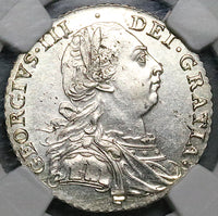 1787 NGC MS 63 George III Shilling Hearts Great Britain Silver Coin (23083101C)