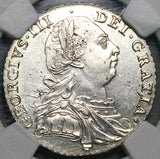 1787 NGC MS 63 George III Shilling Hearts Great Britain Silver Coin (23083101C)