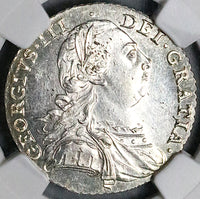 1787 NGC MS 63 George III Shilling Hearts Great Britain Silver Coin (23083101C)