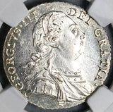 1787 NGC MS 63 George III Shilling Hearts Great Britain Silver Coin (23083101C)