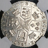 1787 NGC MS 63 George III Shilling Hearts Great Britain Silver Coin (23083101C)