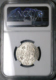 1787 NGC MS 63 George III Shilling Hearts Great Britain Silver Coin (23083101C)