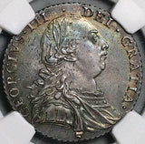 1787 NGC MS 64+ George III Shilling Great Britain Gem Sterling Silver Coin POP 1/4 (26022201D
