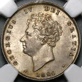 1826 NGC MS 64 George IV Shilling Great Britain Sterling Silver Coin (24082901C)