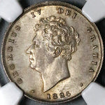1826 NGC MS 64 George IV Shilling Great Britain Sterling Silver Coin (24082901C)