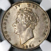 1826 NGC MS 64 George IV Shilling Great Britain Sterling Silver Coin (24082901C)