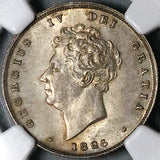 1826 NGC MS 64 George IV Shilling Great Britain Sterling Silver Coin (24082901C)