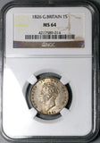 1826 NGC MS 64 George IV Shilling Great Britain Sterling Silver Coin (24082901C)
