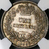 1838 NGC MS 61 Victoria Great Britain Shilling Mint State Coin (23053002C)