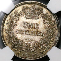 1838 NGC MS 61 Victoria Great Britain Shilling Mint State Coin (23053002C)