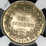 1838 NGC MS 65 Victoria Great Britain Shilling Mint State Gem Coin (24022902C)