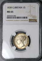 1838 NGC MS 65 Victoria Great Britain Shilling Mint State Gem Coin (24022902C)