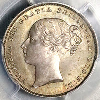 1839 PCGS MS 64 Victoria Shilling Great Britain GEM Silver Coin (17011707D)