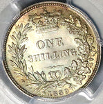 1839 PCGS MS 64 Victoria Shilling Great Britain GEM Silver Coin (17011707D)