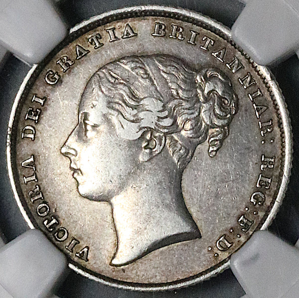 1840 NGC VF 35 Victoria Great Britain 1 Rare Sterling Shilling Coin (25041203C)