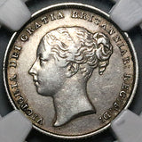 1840 NGC VF 35 Victoria Great Britain 1 Rare Sterling Shilling Coin (25041203C)
