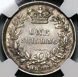 1840 NGC VF 35 Victoria Great Britain 1 Rare Sterling Shilling Coin (25041203C)