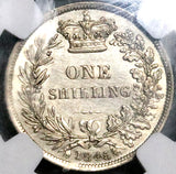 1845 NGC AU Victoria Shilling Great Britain Sterling Silver Coin (24012101C)