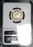 1845 NGC AU Victoria Shilling Great Britain Sterling Silver Coin (24012101C)