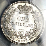 1852 PCGS MS 64 Victoria Shilling Great Britain Sterling Silver Coin (16081702D)