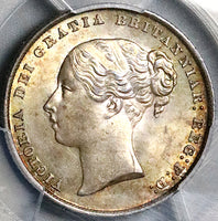 1858 PCGS MS 64 Victoria Great Britain Shilling Young Head Mint State Coin (25030201C)