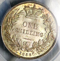 1858 PCGS MS 64 Victoria Great Britain Shilling Young Head Mint State Coin (25030201C)
