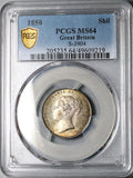 1858 PCGS MS 64 Victoria Great Britain Shilling Young Head Mint State Coin (25030201C)