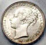 1872 ICG MS 62 Victoria Shilling Great Britain Die 25 Silver Coin (26041001C)