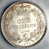 1872 ICG MS 62 Victoria Shilling Great Britain Die 25 Silver Coin (26041001C)