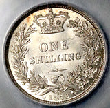 1872 ICG MS 62 Victoria Shilling Great Britain Die 25 Silver Coin (26041001C)
