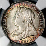 1896 NGC MS 64 Victoria Shilling Great Britain Sterling Silver Coin (26071802C)