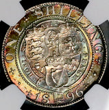 1896 NGC MS 64 Victoria Shilling Great Britain Sterling Silver Coin (26071802C)