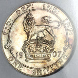 1907 NGC MS 63 Shilling Edward VII Great Britain Sterling Silver Coin (26010203C)