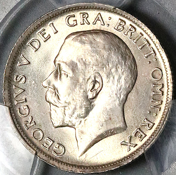 1915 PCGS MS 64 George V Shilling Great Britain Sterling Silver WWI Silver Coin (23111501C)