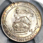 1916 PCGS MS 65 George V Shilling Great Britain Gem Silver WWI Coin (23091401D)