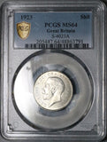 1923 PCGS MS 64 Great Britain Shilling George V Mint State Silver Coin (25102303C)